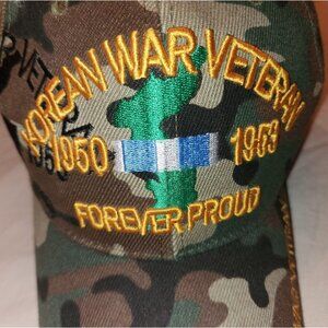 KOREAN VETERAN 1950-1953 Forever Proud Hat Cap Snapback CAMO
